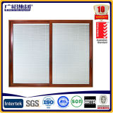 Alu-Wood Sliding Door with Built in Automatic or Manual Blinds