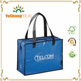 Blue 140GSM PP Non Woven Laminated Zipper Shopping Bag