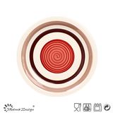 Handpainted Color Circle Round Salad Plate