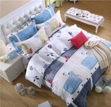 100% Cotton White Plain Stripe Hotel Bedding Set