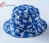 Blue Bucket Cap/Hat with Fashionable Pattern
