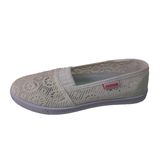 Latest Flat Walking Popular Mesh Fabric Canvas Woman Casual Shoe
