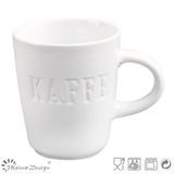 10oz Embossed Coffee Mug for Hotel and Restaurant