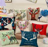 Line Polyester Mixed Animals Printed Cushions