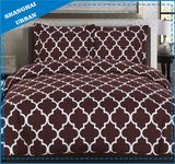 Burgundy White Totem Polyester Duvet Cover Bed Linen