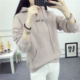 Winter Hoodie Sweatshirt Women Printing Long Sleeve Pullover Women's Casual Thick Layer