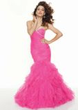 2013 Latest Style Organza Beaded Mermaid Prom Dresses (PD3015)