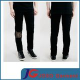 Fashion Knee Lac Black Men Trendy Skinny Jeans (JC3340)