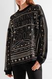 2017 New Fashion Desings Handmade Embellished Cotton Jersey Women Sweatshirt