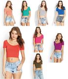 100% Cotton Casual Blank Plain T Shirt for Women Tops