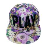 Custom Floral Snapback Baseball Cap with Raised Logo Gjfp17175