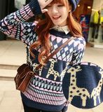 Girls Sweater Giraffe Pattern (BTQ048)