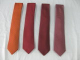 Fashion Red Brown Colour Men's Jacquard Polyester Neckties