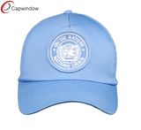 100% Soft Cotton 5 Panel Baseball Cap with Custom Woven Patch