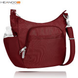 Cranberry Black Classic Bucket Heritage Fabric Hobo Crossbody Anti-Theft Bag