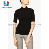 Fashionable Knitted Ladies Sweater with Short Sleeve
