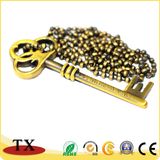 Gold Metal Zinc Alloy Pet Tag and Key Shape Dogtag