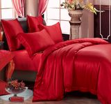 Wedding Cool Soft Feeling Silk Bed Sheet