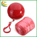 Promotional Plastic Ball Raincoat Keychain