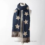 Winter Thick Star Jacquard Woven Acrylic Shawl (HV21)