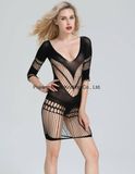 Ladies Sexy Fishnet Mini Dress