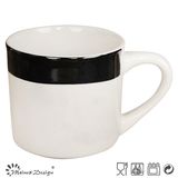Short & Fat Hand Painting with Black Rim Mug