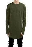 Long Sleeve Hipster Hip Hop Crewneck T-Shirt for Men