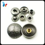 Black Zinc Alloy Metal Spring Snap Button for Jacket