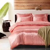 Satin Silk Luxury 100% Super Soft Microfiber Bedding 3 Piece Duvet Cover Set