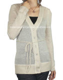 Women Knitted V Neck Long Sleeve Fashion Clothes (12AW-026)