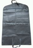 Nonwoven Zipper Suit Cover Garment Bag with Clear PVC Pockets