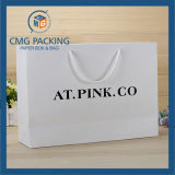 Custom Elegant Printed Paper Bag White Card for Garment