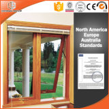 High Quality Awning Window with Solid Oak Wood Window, Highly Praised and Customized Size of Aluminum Awning Windows