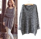 High Quality Women Pullover Loose Irregular Jumper Knit Sweater