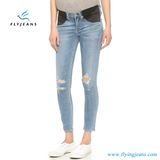 New Fashion Ladies Stretchy Skinny Ripped Maternity Denim Jeans