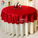 Wholesale Luxury Wedding Decoration Round Tablecloth Polyester Damask Table Cloth