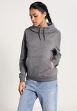 Women's High Collar Plain Pullover Hoodies