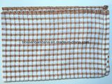 Factory OEM Produce Custom Checked Jacquard Brown Cotton Terry Kitchen Dish Towel