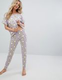 Women's All Over Printing Short Sleeves Pajamas