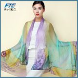 Chiffon Georgette Silk Scarves Shawl Female Long Design