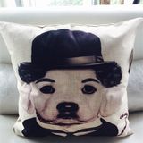 Decorative Faux Linen Transfer Print Cushion Fashion Pillow (LPL-635)