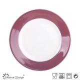 Elegant Purple Glazing Rim Salad Plate