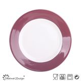 Elegant Purple Glazing Rim Salad Plate