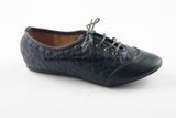 Lace up Patterned Upper Flat Heel Women Casual Shoes