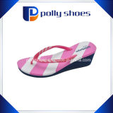 New Ladies Casual Stripe Wedge Heel Platform Foam Beach Sandals