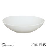 20cm Ceramic Soup Plate Solid White Glaze Design