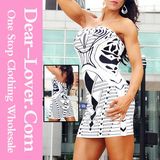 Fashion Awesome Mirrored Print MIDI Party Tube Bandage Dress