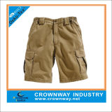 Cotton Mens Baggy Khaki Cargo Shorts with 6 Pockets