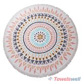 Reactive Printed Microfiber Round Beach Towel