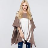 High Quality Women Pullover Loose Irregular Knit Sweater Poncho